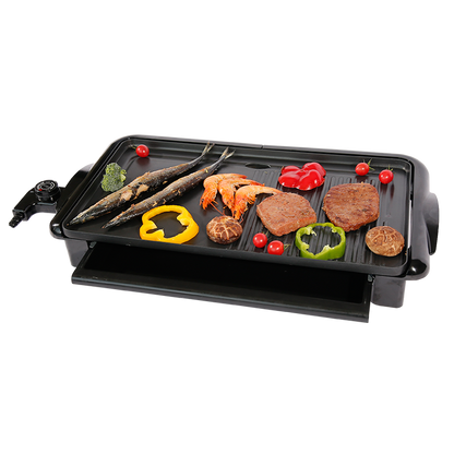 48 X 26 cm Hot Sale Die Cast Aluminum Electric Contact Grill Die Casting Non Stick BBQ Grills for Household-海智集-