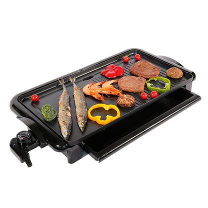 48 X 26 cm Hot Sale Die Cast Aluminum Electric Contact Grill Die Casting Non Stick BBQ Grills for Household-海智集-