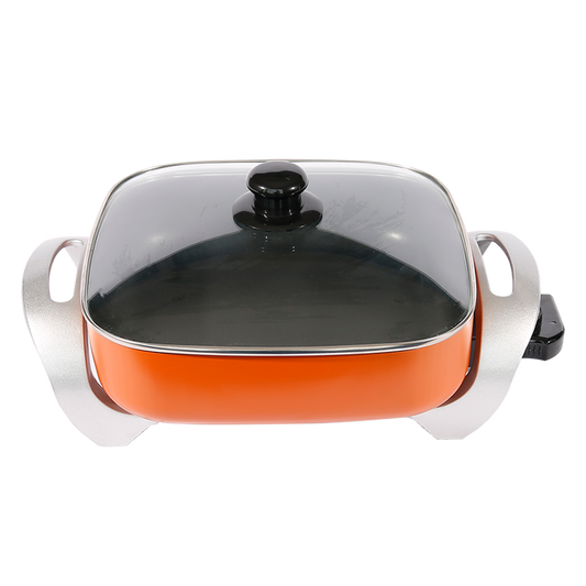 30cm Multipurpose Automatic Fry Pan Egg Boiler Non Stick Electric Cooking Pot Handle Electric Frying Pan Electric Skillets-海智集-