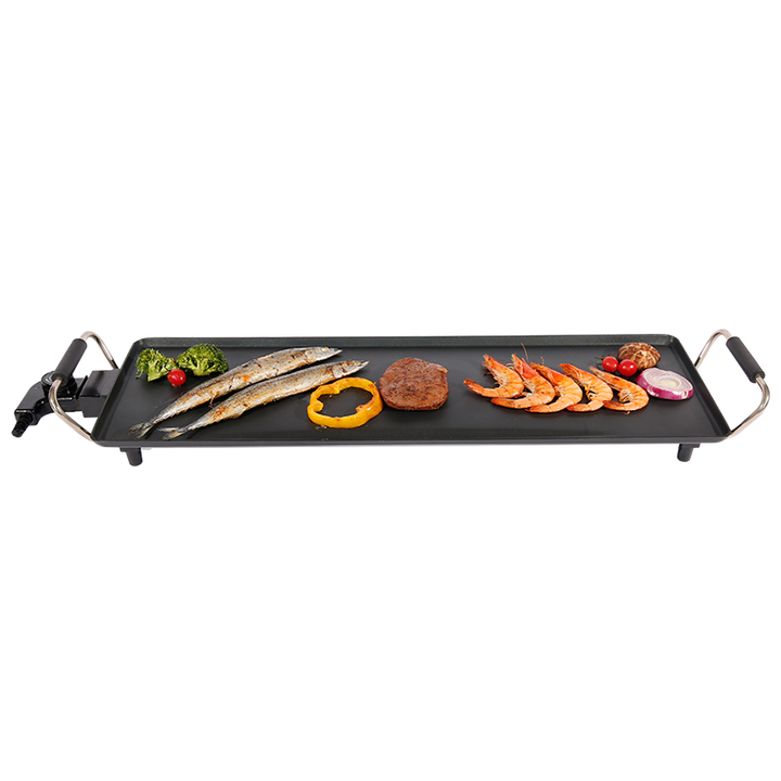 Smokeless Wholesale Functional Aluminum Teppanyaki Grill BBQ Grill With Oil Tray for Household-海智集-