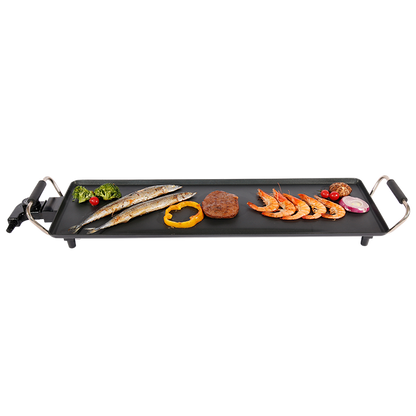 Smokeless Wholesale Functional Aluminum Teppanyaki Grill BBQ Grill With Oil Tray for Household-海智集-