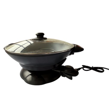 Factory Popular Multifunctional Electric Skillets Smokeless Non-Stick Coating Glass/Aluminum Easy Use Household-海智集-