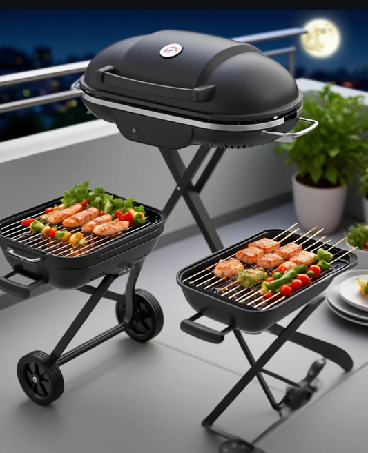OUTER DOOR ELECTRIC BBQ GRILL FH-2001E:Foldable Legs for Patio/Camping/Picnic-海智集-