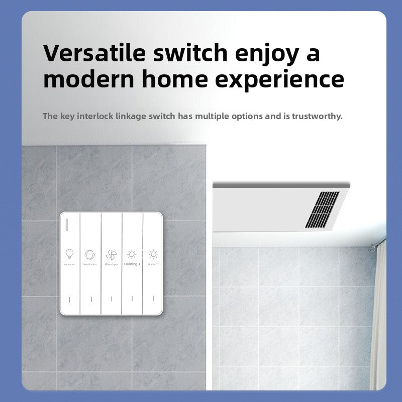 Wind Warm Bathroom Heater Wholesale Bathroom Heating Thin Multi-Functional Integrated Ceiling Five-in-One Heater-Kitchen & Bathroom-海智集-Key Switch 300X600 Bathroom Heater-