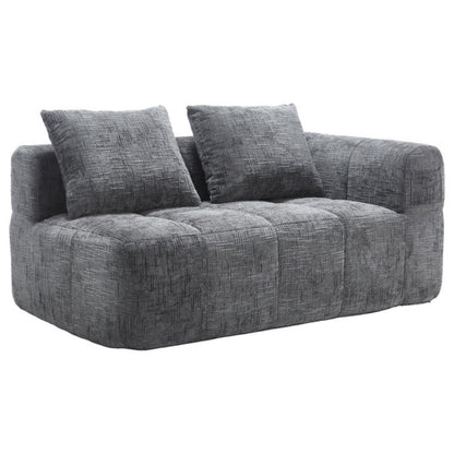 UNITED WE WIN Chenille Loveseat Sofa,Minimalist Modular Couches Sleeper for Living Room Bedroom Apartment Lounge-海智集-Default-