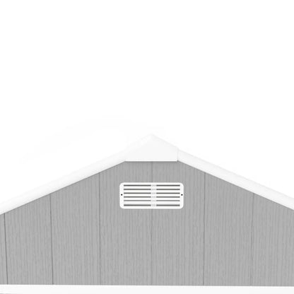 Campcraft 8*10ft resin storage shed, high quality pp material, strong structure, waterproof, rust and UV proof, large storage space, 12mm thick pp board, HD window lighting-海智集-Default-