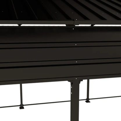 Metal Carport 12×20 Car Port, Outdoor Storage Heavy Duty Metal Canopy Multi-Use Garage Shed for Car and Truck, Carport Kit with Galvanized Steel Roof Building and Frame-海智集-Default-
