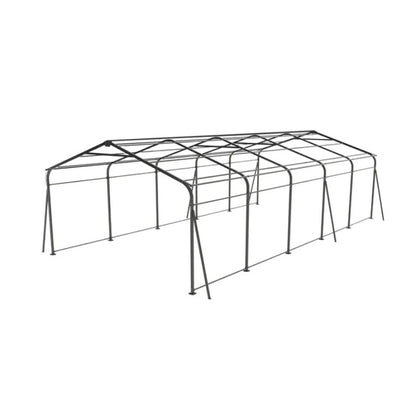 Campcraft 13 x 26.5 ft carport, 0.25mm thick, with protective film to prevent scratching, 2 pairs of adhesive gloves, 3 hooks, 12 expansion screws, 6 fixed iron pieces-海智集-Default-