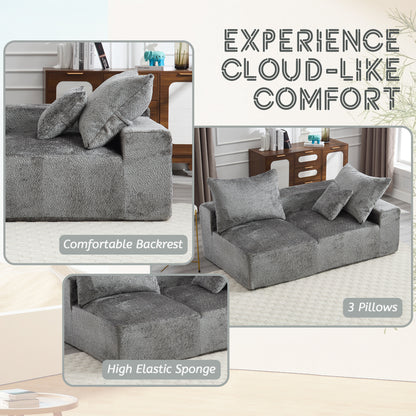 UNITED WE WIN Exquisite fabric technology, intimate two-person design, lazy leisure sitting, free combination of flexible and changeable, a wide range of scene applicability of the sofa-海智集-Default-