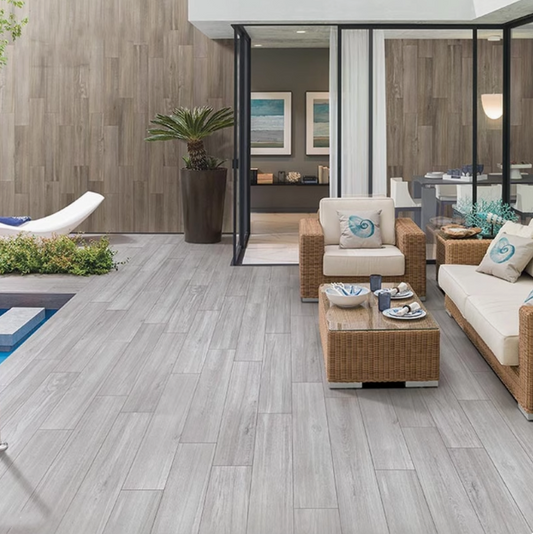 Wood-plastic composite (WPC-B369) flooring: Low maintenance, high simulation, and looks brand new after daily cleaning!-海智集-