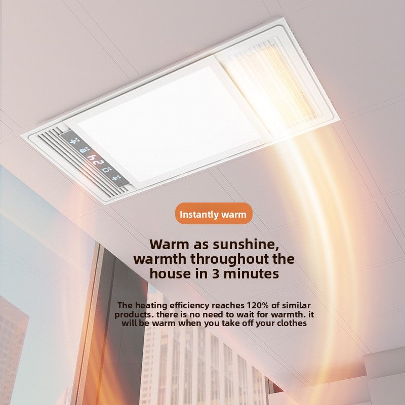 Custom Integrated Ceiling Ventilation Fan with Lighting and Bathroom Heater from Yuba Factory-Kitchen & Bathroom-海智集-Key Switches-300X600-