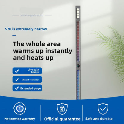 Instant Heating Honeycomb Large Panel Linear Bathroom Heater Ceiling Mounted Bathroom Heater Wholesale Fast Heating-海智集-Electronic Remote Control Switch-70X1200mm..-