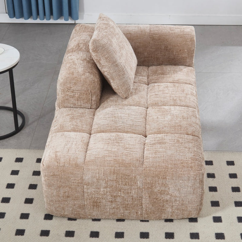 UNITED WE WIN Chenille Loveseat Sofa,Minimalist Modular Couches Sleeper for Living Room Bedroom Apartment Lounge-海智集-Default-