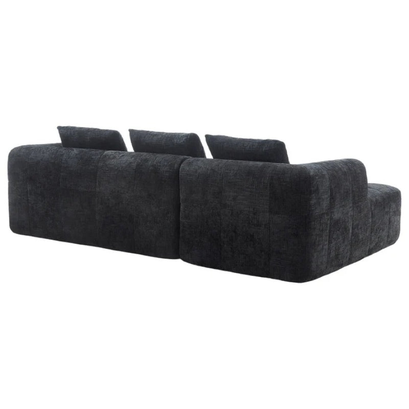 UNITED WE WIN 98.42-inch modular sectional sofa, modern modular L-shaped sofa with chaise longue, equipped with small side pockets and free of compression during installation.-海智集-Default-