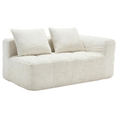 UNITED WE WIN Chenille Loveseat Sofa,Minimalist Modular Couches Sleeper for Living Room Bedroom Apartment Lounge-海智集-Default-