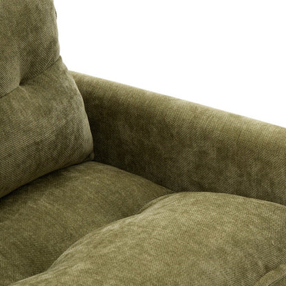 UNITED WE WIN Swivel Barrel Chair - Mid Century Modern Chair, Thick Padded Arm Chair with Solid Metal Base, Comfortable Single Sofa Chair, Swivel Accent Chair for Living Room Bedroom-海智集-Default-