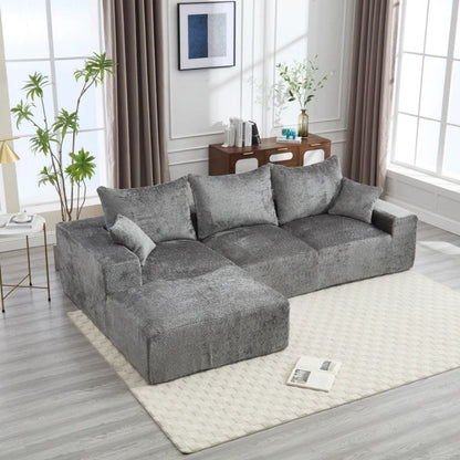 UNITED WE WIN Stylish fabric, excellent touch, L-shaped design, intimate comfort, large seated depth, free stretch, random combination, flexible, full compression, no installation of the sofa-海智集-Default-
