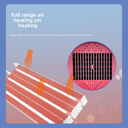 Bathroom Heater Wall-Mounted No-Drill Explosion-Proof Waterproof Two-Light Warm Air Bathroom Light Heater Heating-Kitchen & Bathroom-海智集-Two-Light Wall-Mounted Heater - Gold-