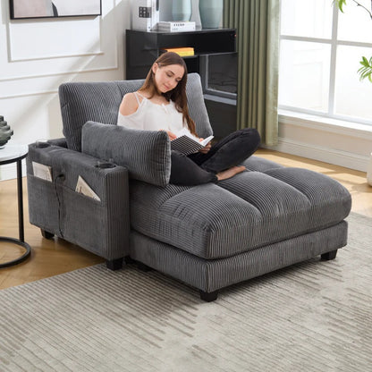 UNITED WE WIN Sleeper Sofa Couch Bed,Oversized Chaise Lounge Chair Cozy Cloud Couch-海智集-Default-