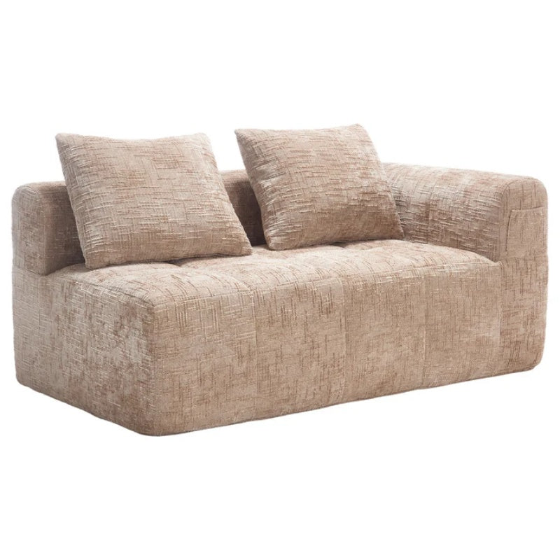 UNITED WE WIN Chenille Loveseat Sofa,Minimalist Modular Couches Sleeper for Living Room Bedroom Apartment Lounge-海智集-Default-