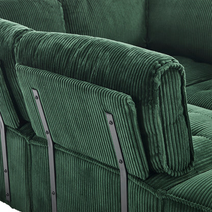 UNITED WE WIN Modular Sectional Sofa U Shaped Modular Couch with Reversible Chaise Modular Sofa Sectional Couch,6- Seat Convertible Sofa,Fit for Living Room-海智集-Default-