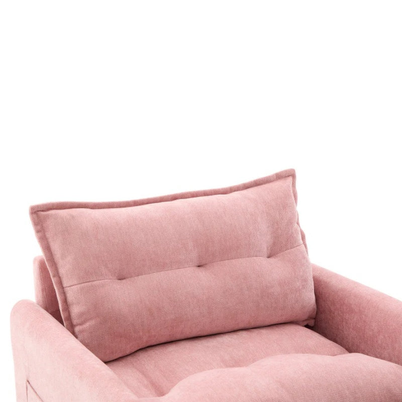 UNITED WE WIN Swivel Barrel Chair - Mid Century Modern Chair, Thick Padded Arm Chair with Solid Metal Base, Comfortable Single Sofa Chair, Swivel Accent Chair for Living Room Bedroom-海智集-Default-
