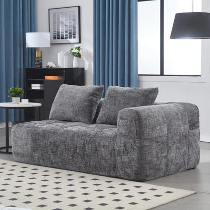 UNITED WE WIN Chenille Loveseat Sofa,Minimalist Modular Couches Sleeper for Living Room Bedroom Apartment Lounge-海智集-Default-