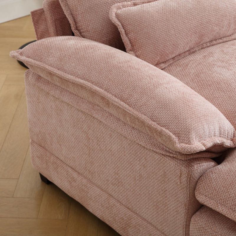 UNITED WE WIN Chenille, high quality sponge filling, solid wood frame, oversized four-seater, U-shaped combination sofa-海智集-Default-