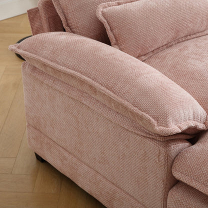 UNITED WE WIN Chenille, high quality sponge filling, solid wood frame, oversized four-seater, U-shaped combination sofa-海智集-Default-