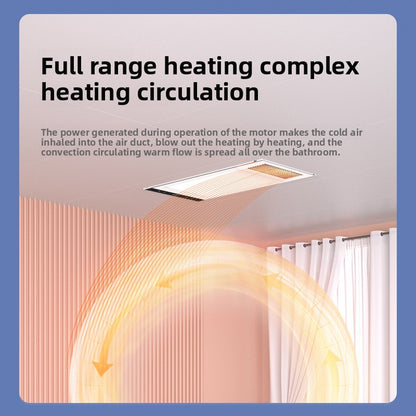 Night Light Switch Bathroom Heater Integrated Ceiling LED Light Fan Exhaust Fan Lighting Integrated Bathroom Heater-Kitchen & Bathroom-海智集-Night Light Switch Dual Core 2550W-