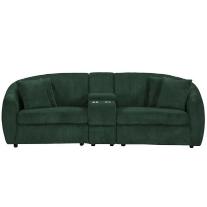 UNITED WE WIN corduroy fabric, two cup holders, storage, oversized two-seat, solid wood frame, high quality sponge filling, curved placement sofa-海智集-Default-