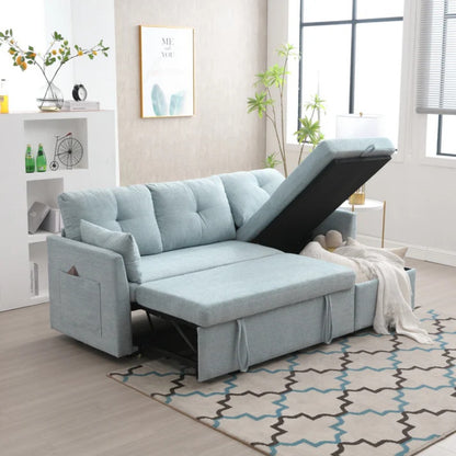 UNITED WE WIN-Furniture, modular L-shaped sofa, modular long sofa with reversible chaise lounge, Sofa bed, Sleeper sofa, modular sofa combination with storage seats.-海智集-Default-
