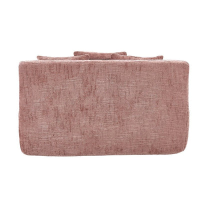 Chenille Interior Lazy Sofa Chaise Lounge Armchair with Pillows and Armrests - Pink - 海智集