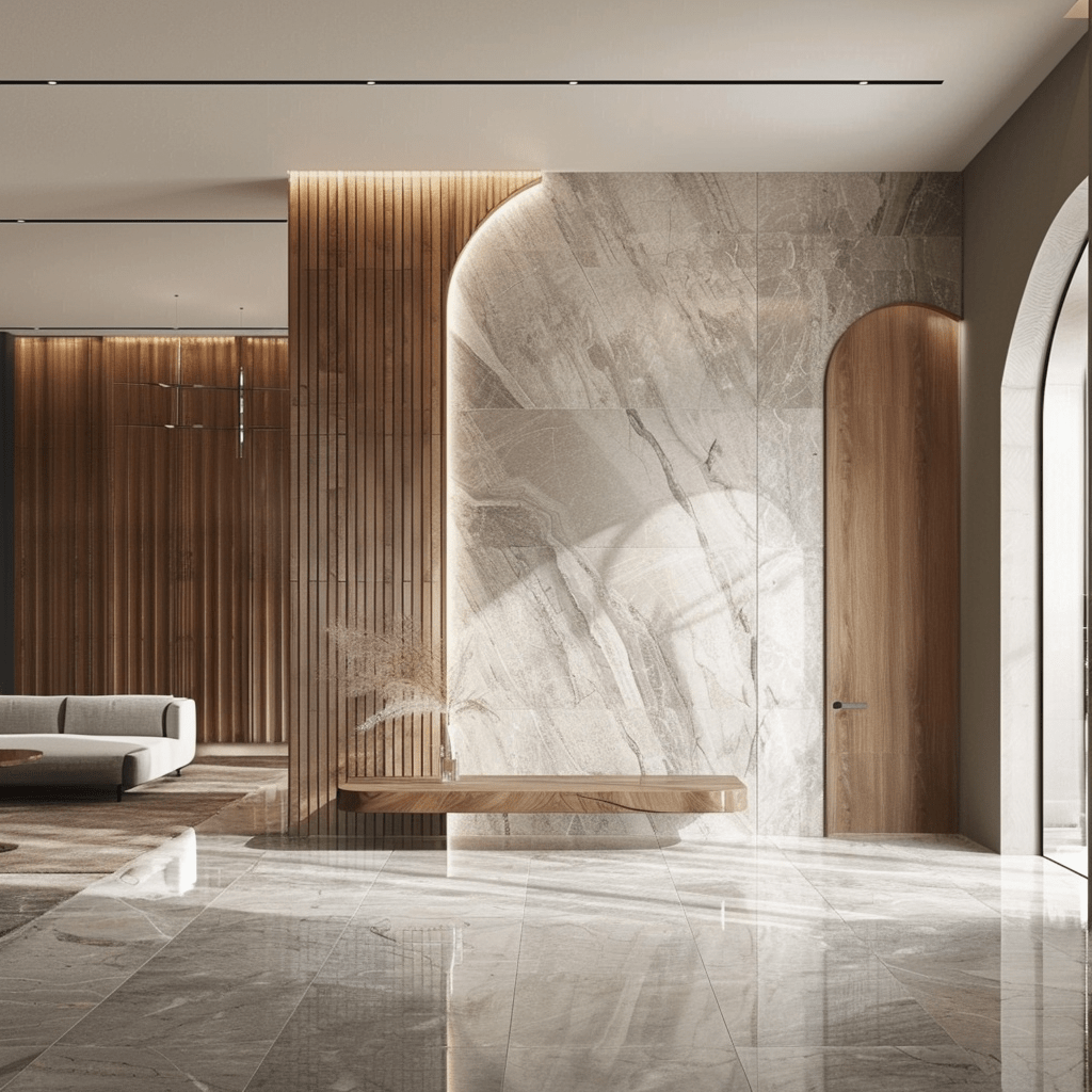 Creative Beautiful Wood Accent Wall Panels for Your Living Room Floor - to - ceiling Wooden Wall Panels - 海智集