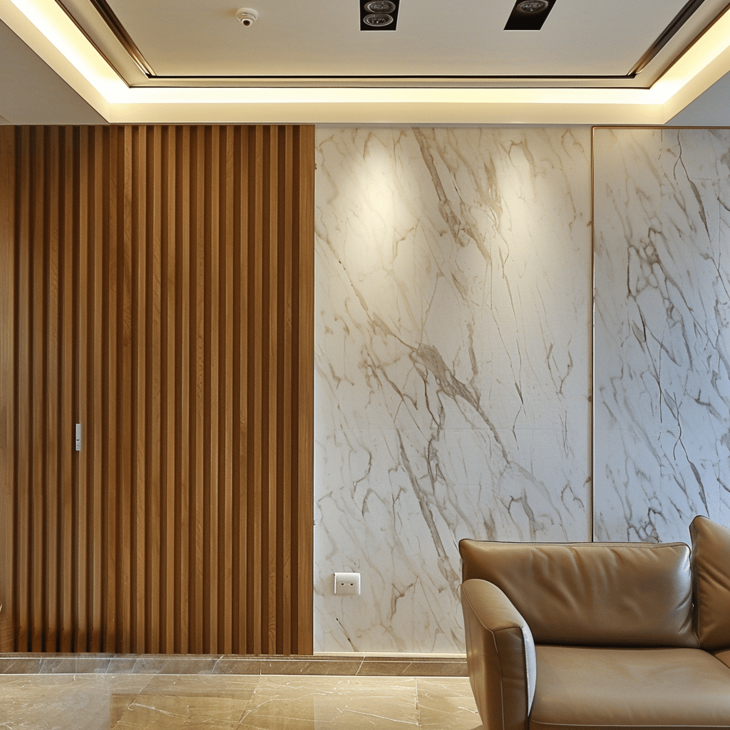 Creative Beautiful Wood Accent Wall Panels for Your Living Room Floor - to - ceiling Wooden Wall Panels - 海智集