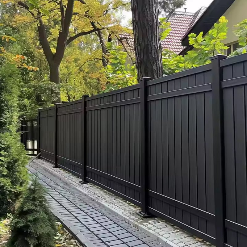 Custom Cheap Easy to Install Wood Plastic Firm Panel Outdoor Decorative Garden Wpc Fence-海智集-