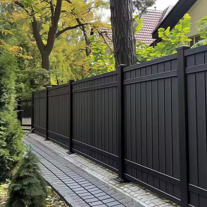 Custom Cheap Easy to Install Wood Plastic Firm Panel Outdoor Decorative Garden Wpc Fence-海智集-