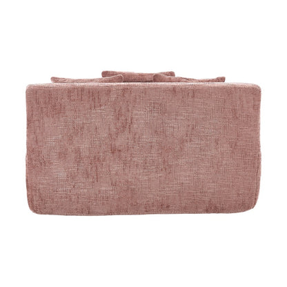 Chenille Interior Lazy Sofa Chaise Lounge Armchair with Pillows and Armrests - Pink-海智集-Default-