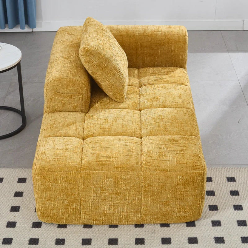 UNITED WE WIN Chenille Loveseat Sofa,Minimalist Modular Couches Sleeper for Living Room Bedroom Apartment Lounge-海智集-Default-