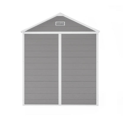 Campcraft 6*5ft resin storage shed, high quality pp material, strong structure, waterproof, rust and UV proof, large storage space, 12mm thick pp board, HD window lighting-海智集-Default-