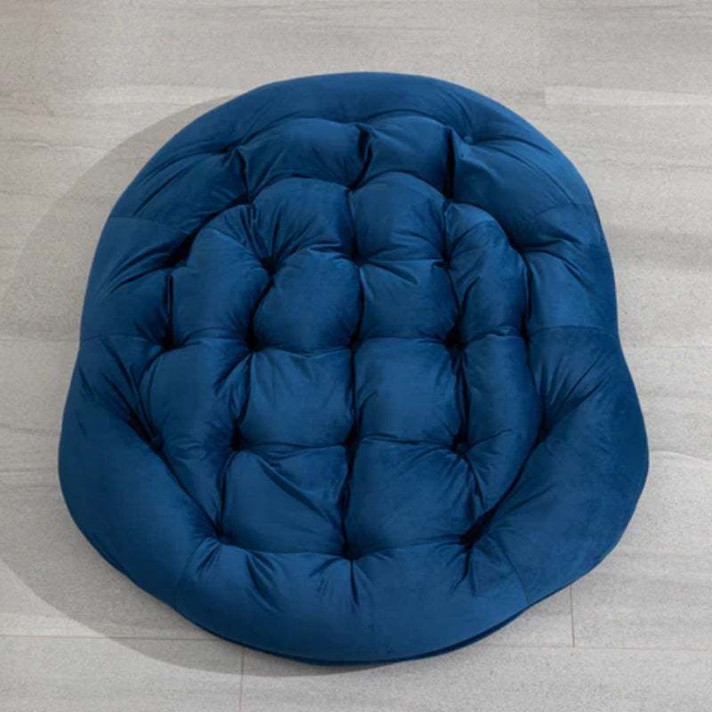 Outdoor Rattan Rocking Chair,Padded Cushion Rocker Recliner Chair Outdoor for Front Porch, Living Room, Patio, Garden, Navy Blue-海智集-Default-