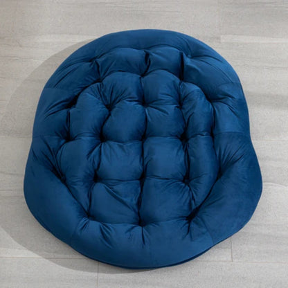 Outdoor Rattan Rocking Chair,Padded Cushion Rocker Recliner Chair Outdoor for Front Porch, Living Room, Patio, Garden, Navy Blue-海智集-Default-