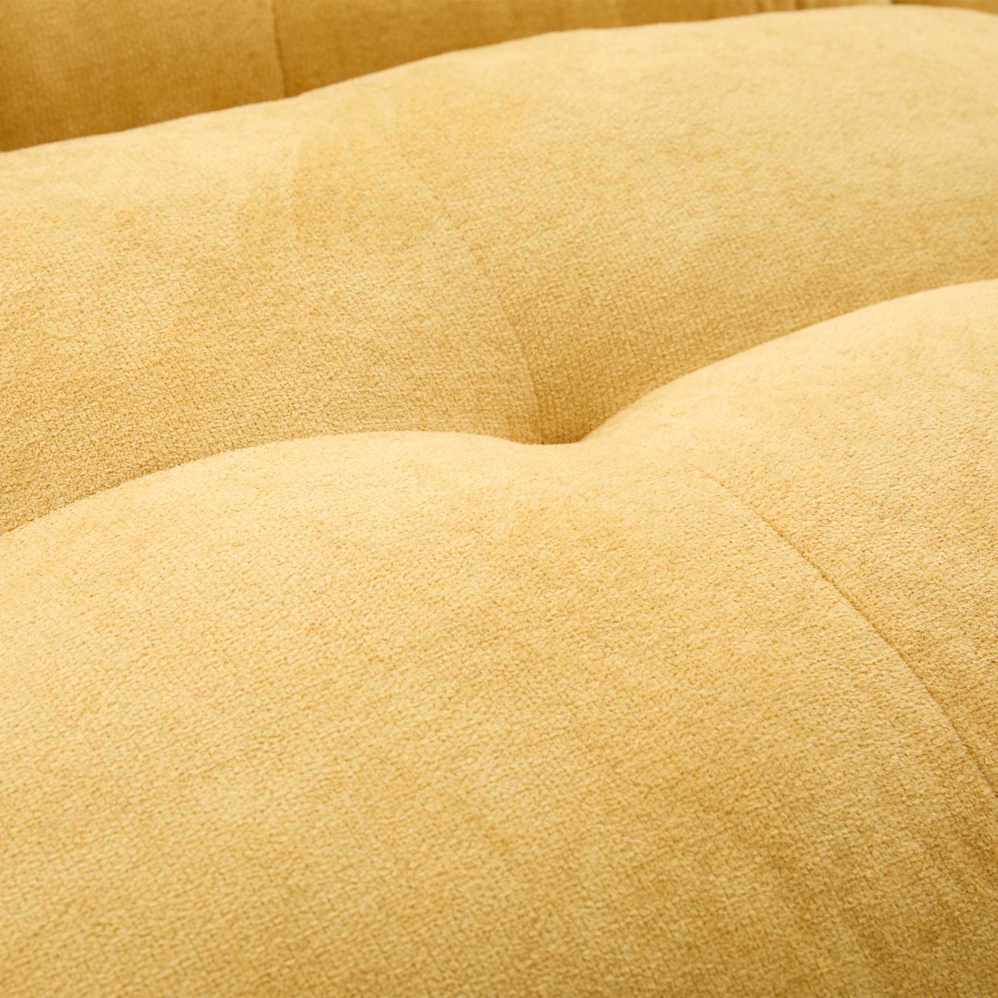 UNITED WE WIN Pelletized velvet U Shape Cloud Couch with 2 Ottomans,Free Combined 3 Seater Comfy Sofa with Bolster Armrest Pillows, sofa for Living Room-海智集-Default-