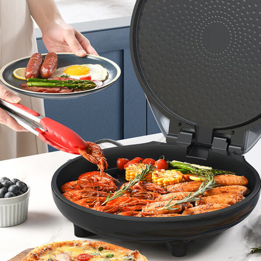 Electric Griddle for Home Use, Double-Sided Heating, 36mm Deepened and Enlarged Pancake Maker, Breakfast Machine, Egg Pancake Maker, Crepe Maker, Pancake Griddle, Electric Frying Pan, Electric Griddle LR-J363S [36cm Large Griddle] 36mm Deepened + 18-海智集-