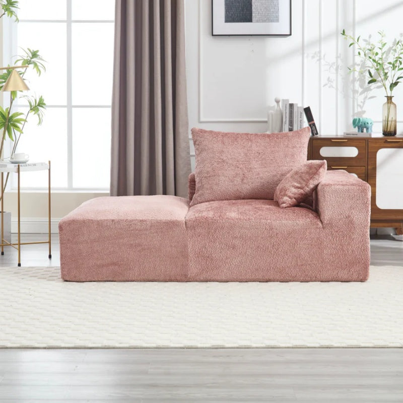 UNITED WE WIN Memory Foam 2-Seater Couch, No Installation & Easy to Transport, Deep Seat Modern Sofa with Chenille Fabric, Couch for Living Room, Bedroom, Apartment, Home Office-海智集-Default-