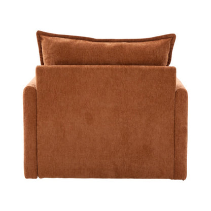 UNITED WE WIN Swivel Barrel Chair - Mid Century Modern Chair, Thick Padded Arm Chair with Solid Metal Base, Comfortable Single Sofa Chair, Swivel Accent Chair for Living Room Bedroom-海智集-Default-