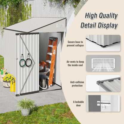Campcraft Optional two-color storage shed, single hinge door, solid structural design, good ventilation, surface with protective film, and suitable for various scenarios-海智集-Default-