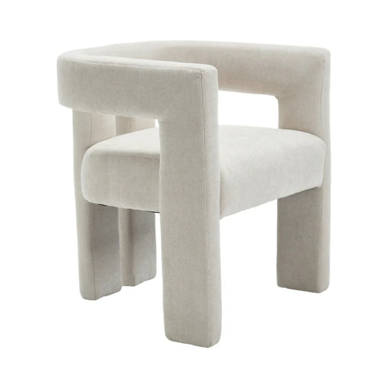 Campcraft Contemporary Designed Fabric Upholstered Accent/Dining Chair /Barrel Side Chairs Kitchen Armchair for Living Room 2PC/SET-海智集-Default-