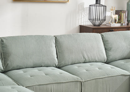 UNITED WE WIN Modular Sectional Sofa U Shaped Modular Couch with Reversible Chaise Modular Sofa Sectional Couch,6- Seat Convertible Sofa,Fit for Living Room-海智集-Default-