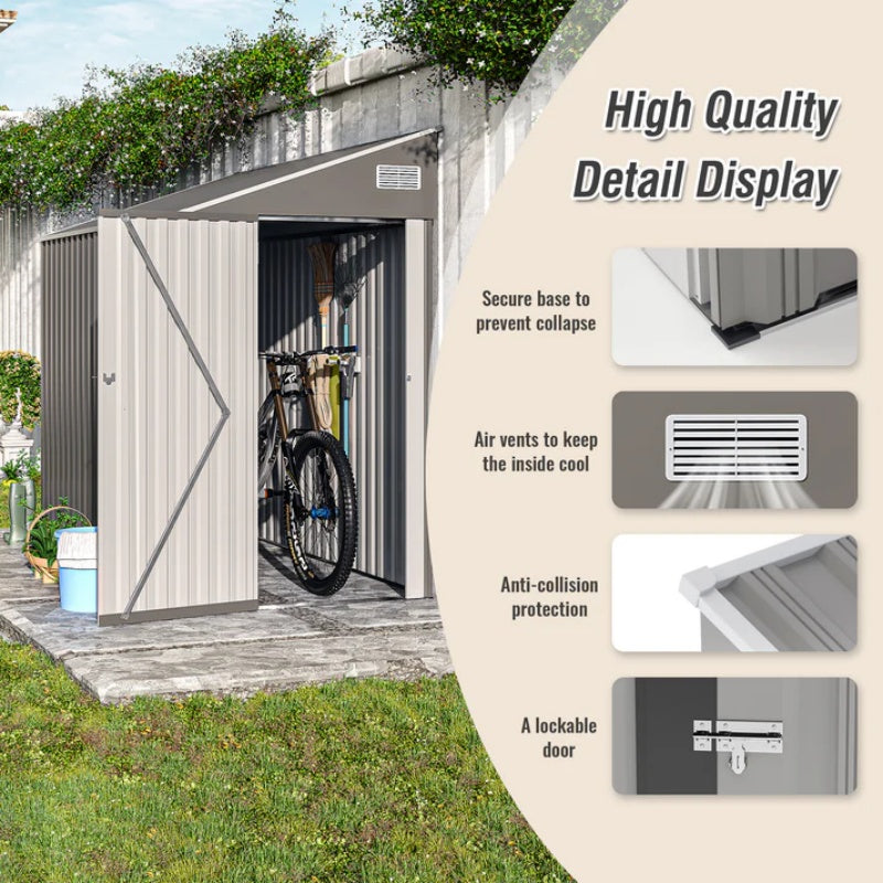 Campcraft Optional two-color storage shed, single hinge door, solid structural design, good ventilation, surface with protective film, and suitable for various scenarios-海智集-Default-